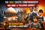 Featured image on UGC caste controversy and Supreme Court stay on UGC Promotion of Equity Regulations 2026, debate on reservation reform and campus discrimination rules