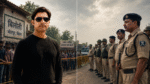 Bharat Bhushan Tiwari standing opposite Bihar Police during Bhojpur encounter controversy in Bilauti village